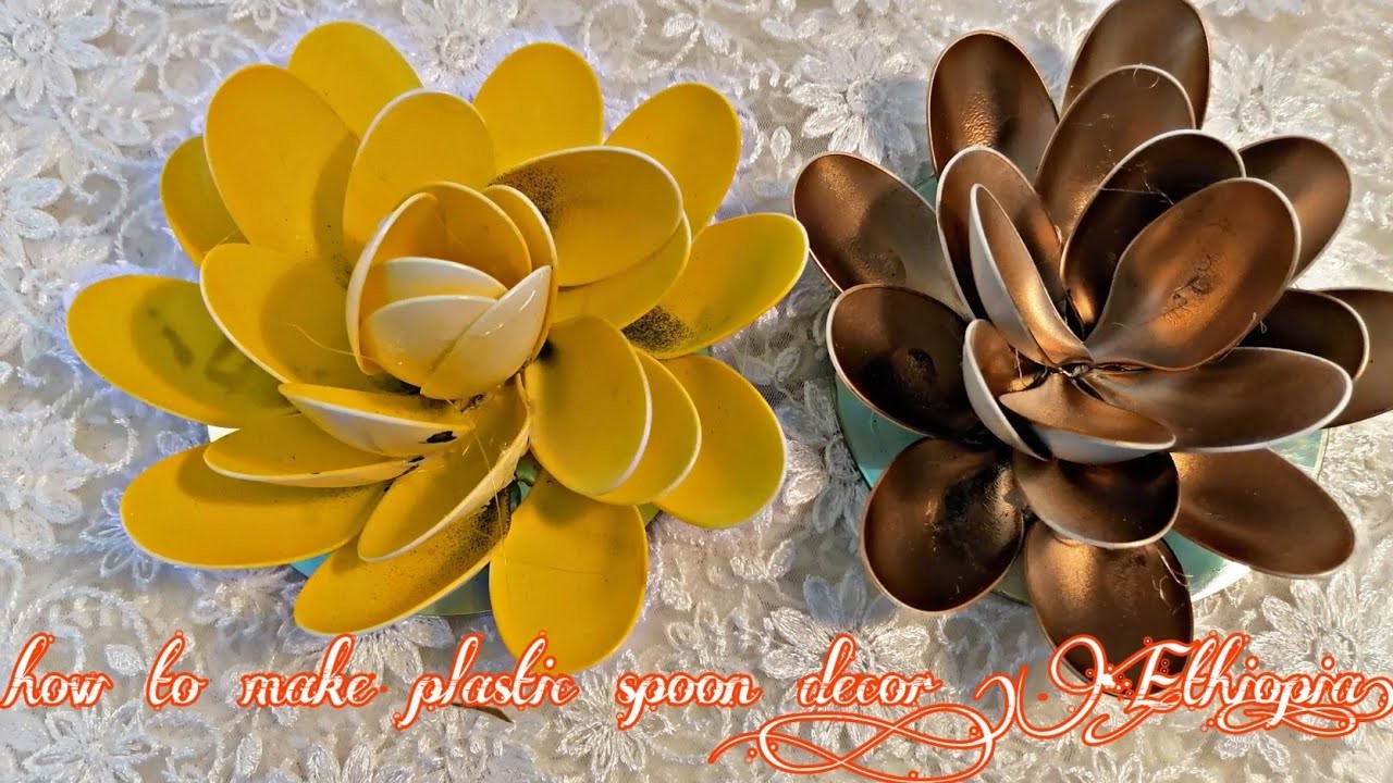????how to make plastic spoon decor (Ethiopia)#sara #yetenbitube #beautiful ????