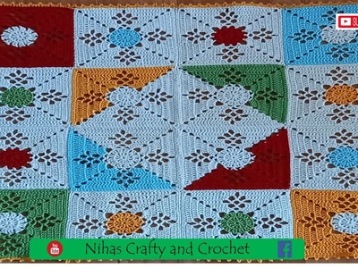 কুশিকাটার কুশন কভার ll How to Crochet Cushion Cover, Blanket, Appliances Cover, Table Cloth.Mat?