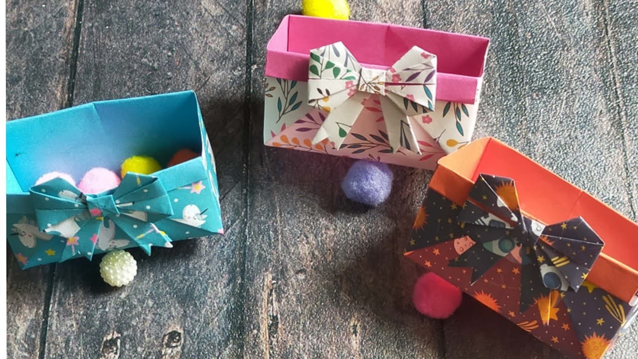 DIY origami basket l paper craft#shorts