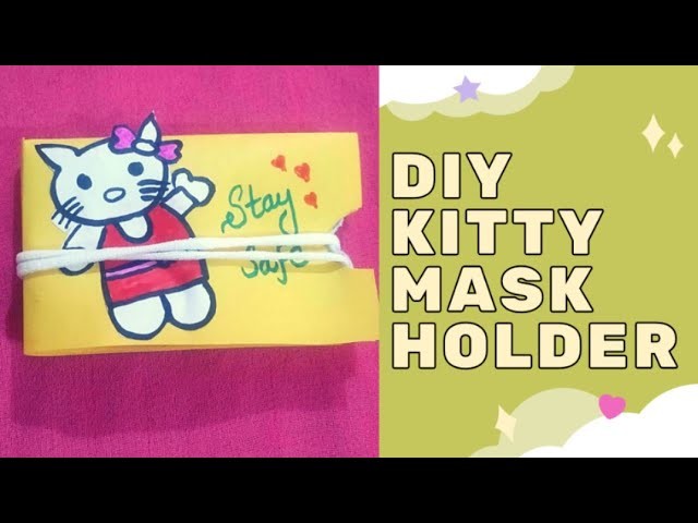 How to make mask holder||Diy kitty mask holder||Face mask holder||Art and craft by aizal