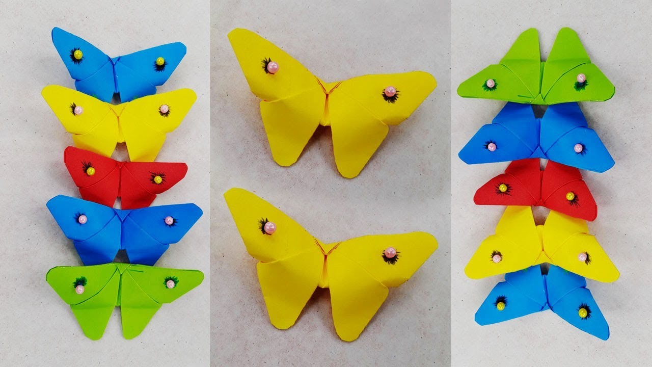 How to make origami butterfly with paper | Easy paper craft idea