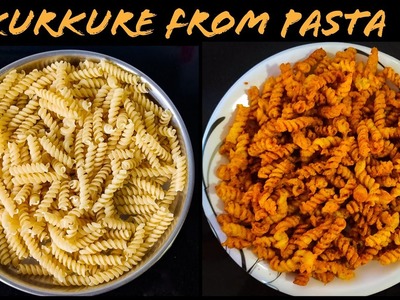 Kurkure from pasta | kurkure pasta snacks | crispy macaroni kurkure | Kurkure recipe
