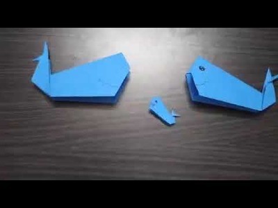 Origami paper whale.Easy origami.Origami level 1.Origami whale tutorial. Aditi DIY Planet
