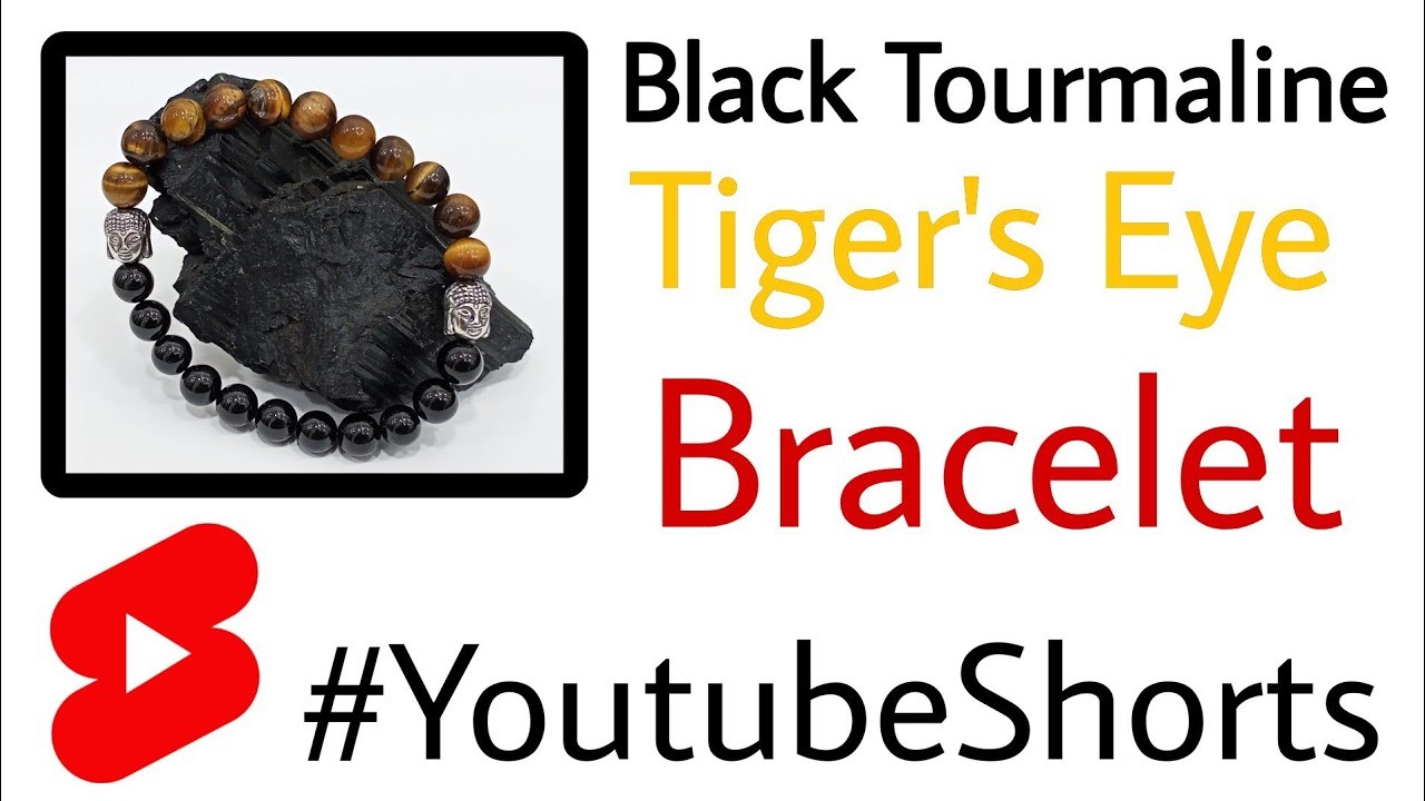 Black Tourmaline Bracelet | Tiger Eye Bracelet | Healing Crystal Bracelet |Gemstone Bracelet #shorts