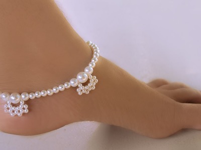 পুতির পায়েল - How to make anklets. Jewellry. DIY Anklets