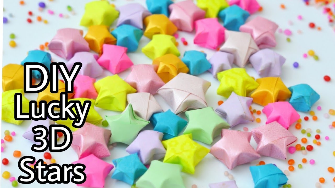 DIY Paper 3D Lucky Stars | Paper Stars | Paper crafts