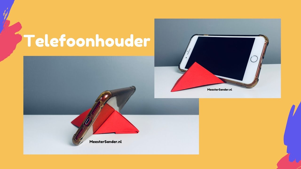 Instructievideo - Telefoonhouder vouwen eenvoudig - Origami