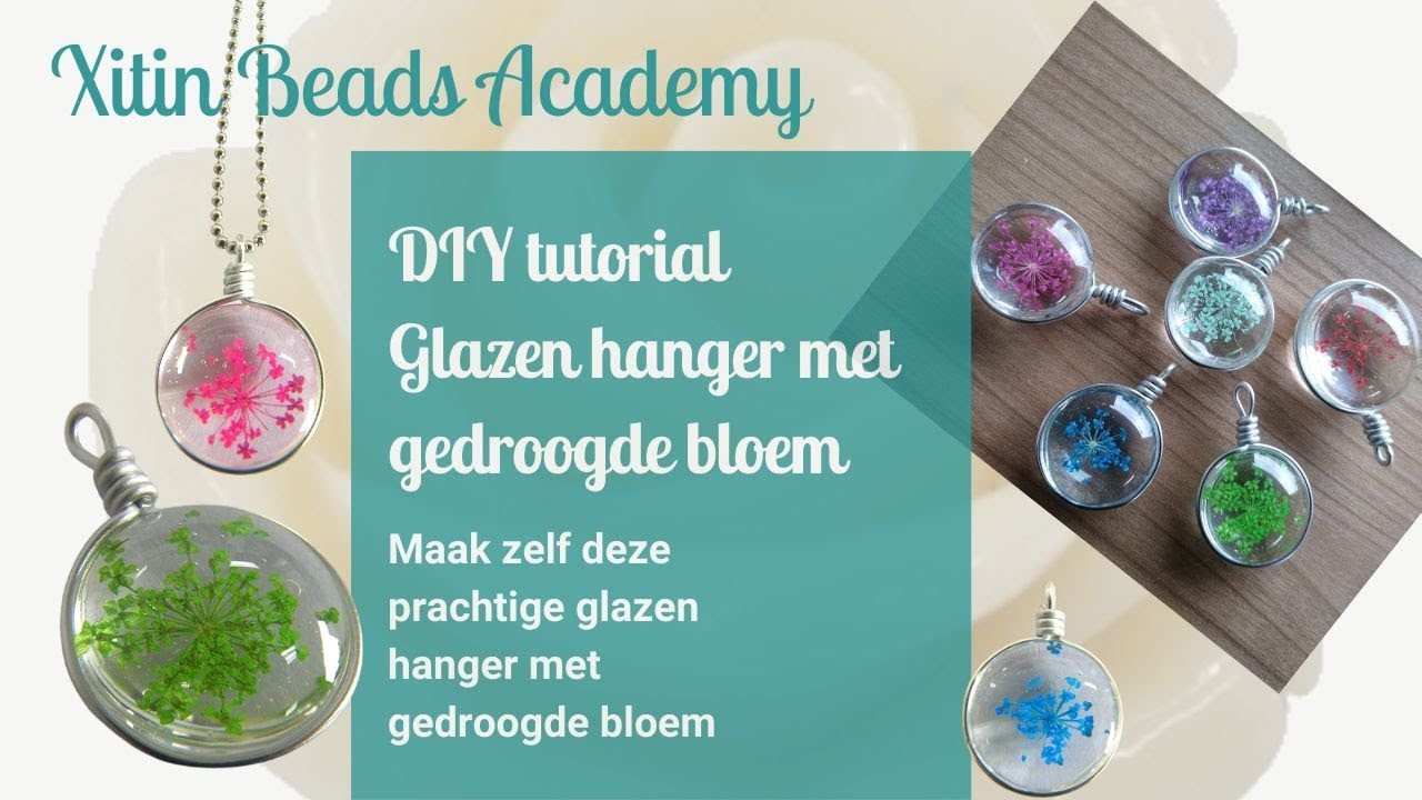 Glazen hanger met gedroogde bloem - DIY Tutorial