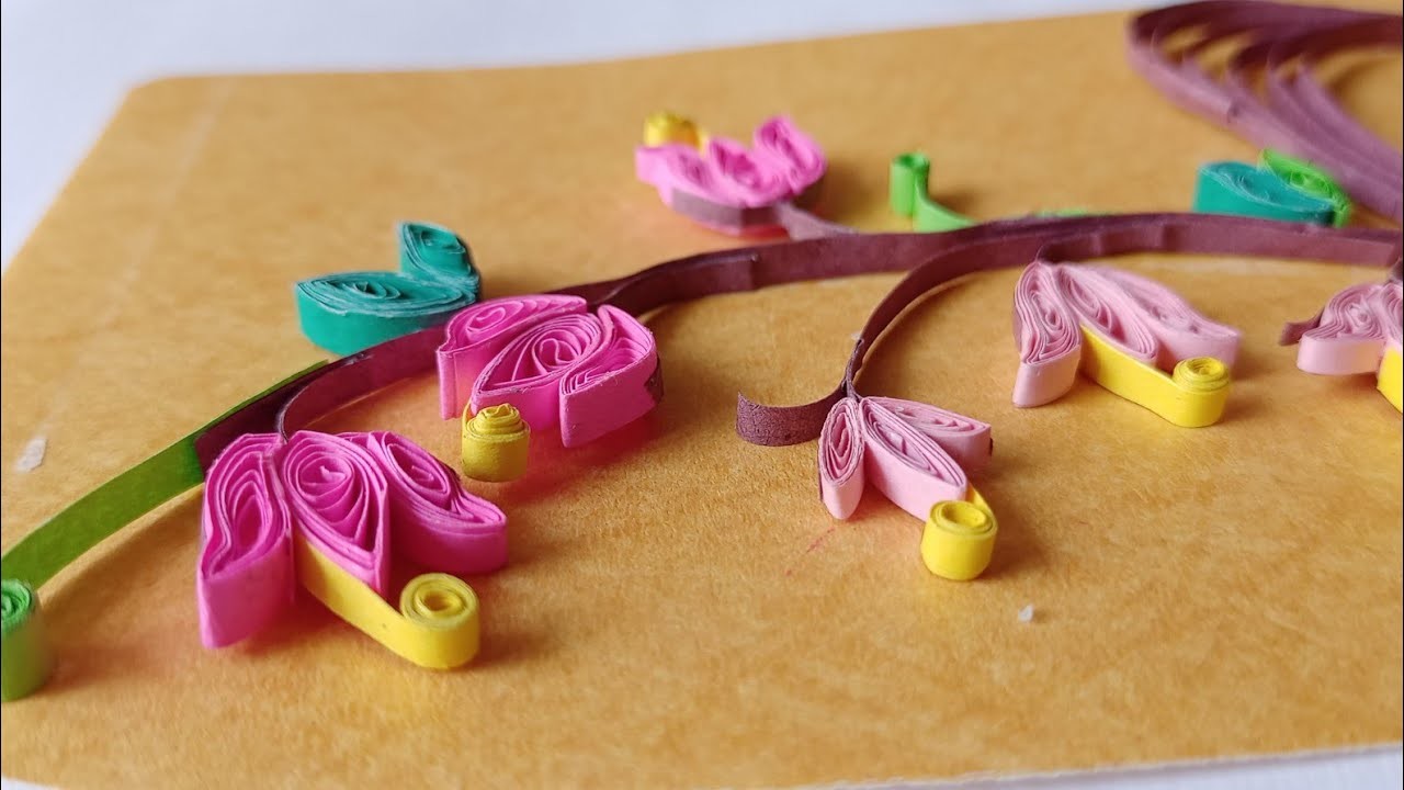 Quilling flowers । Quilling tutorial । Quilling Card । Paper quilling । Quilling । Angels PaperArts