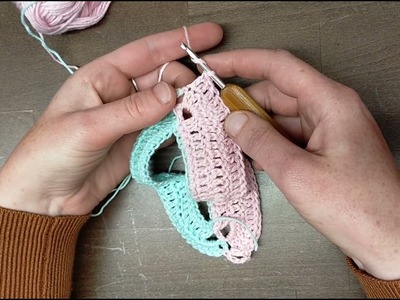 DIY Crochet Tips and Tricks. No waste.Kleurwissel met 2 whirls op de helft van de toer
