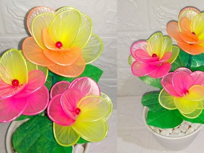 How to Make Plastic Flowers l Cara Membuat Bunga dari Plastik Kresek l Bunga Kresek Bunda Hanifah