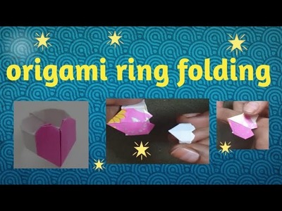 Origami ring || paper ring || origami ring folding step by step #origami #3dorigamiring #paperring