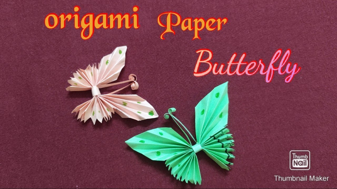 DIY, origami paper butterfly.paper butterfly.paper butterfly tutorial.paper crafts for school kids