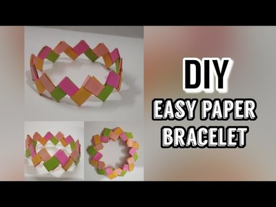 Easy DIY handmade paper bracelet #diy#papercraft#easycraft