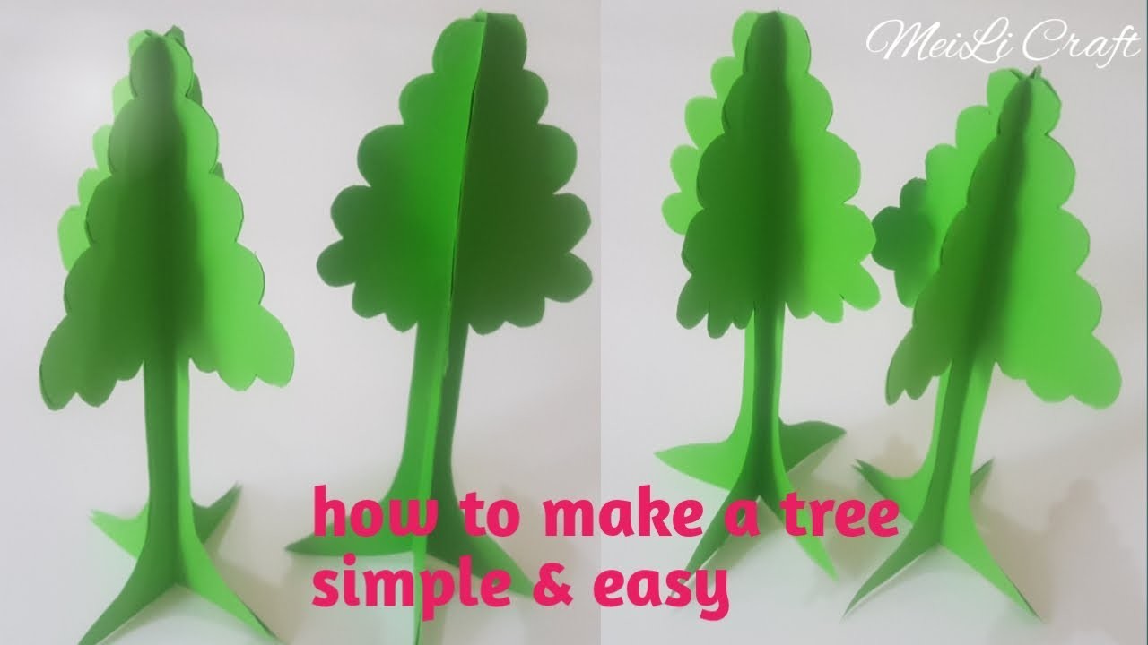 How to make a tree out of colored paper | cara membuat pohon dari kertas origami