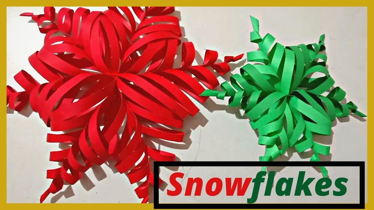 3D paper Snowflakes|Easy steps|