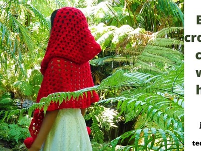 Easy crochet cape with hood for beginner| make in any size