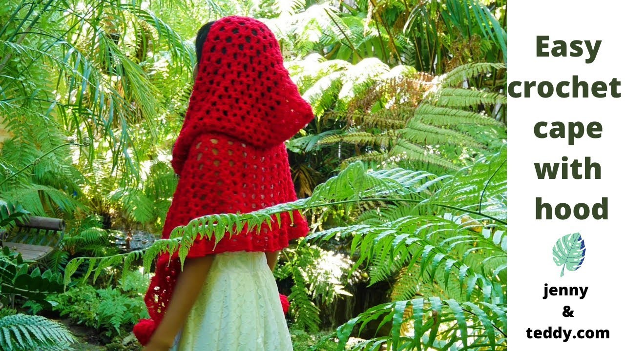 Easy crochet cape with hood for beginner| make in any size
