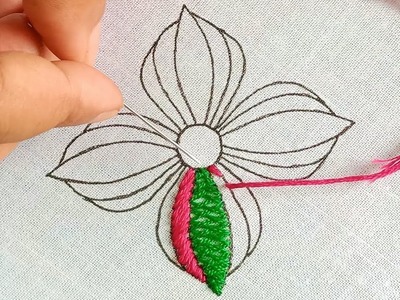 Hand Embroidery Flower Designs, Needlepoint art, Flower Sewing Technique for Beginners,হাতের সেলাই