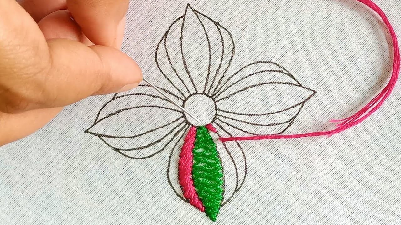 Hand Embroidery Flower Designs, Needlepoint art, Flower Sewing Technique for Beginners,হাতের সেলাই