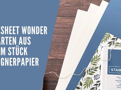 ????️‍♀️ One Sheet Wonder - 5 Karten aus einem Stück Designerpapier I DIY I Stampin' Up!