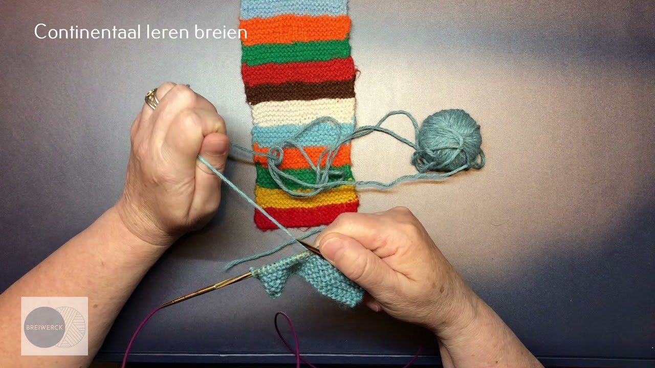 Continentaal leren breien