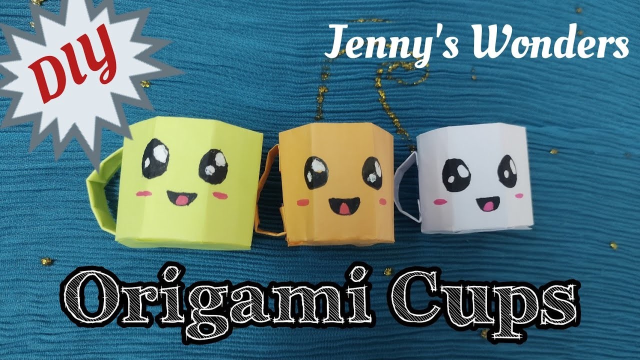 DIY Origami Cups | Easy Origami | Paper Crafts | Jenny's Wonders ❄️ | Ep#48