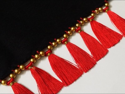 Kucchu.Tassels with beads and ready tassels