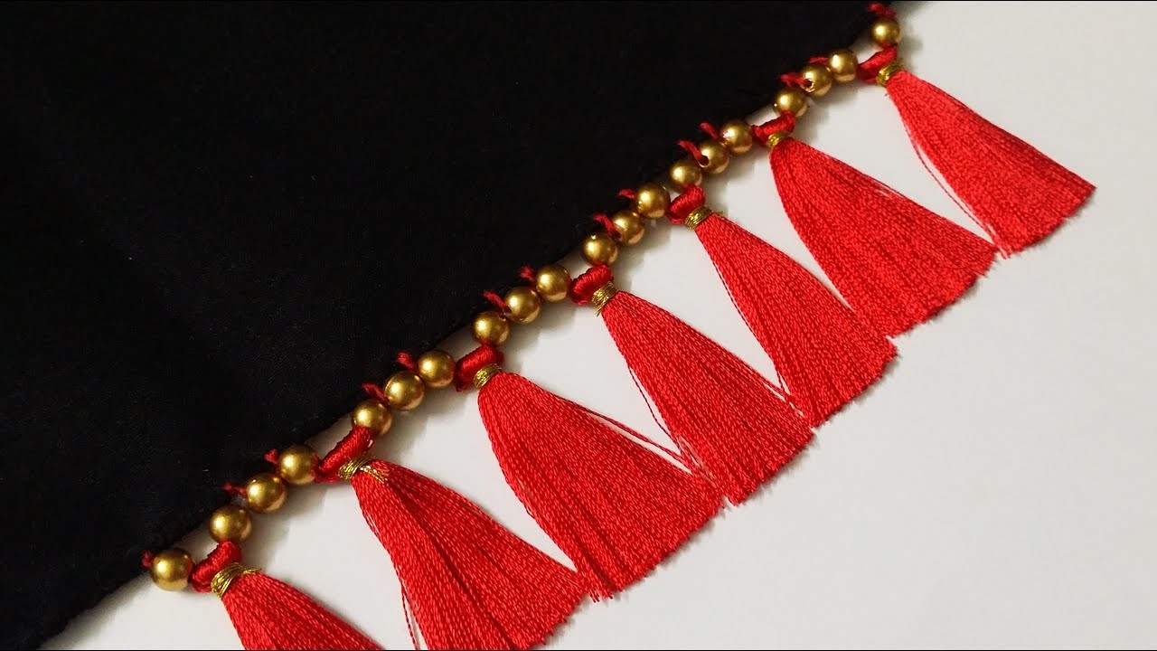 Kucchu.Tassels with beads and ready tassels
