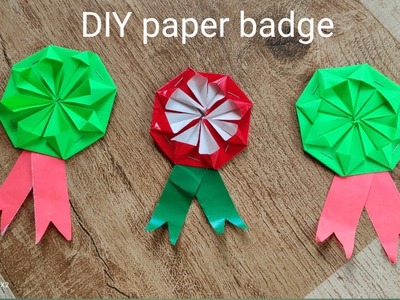 How to make paper badge | DIY ( neha  gawade.राणे )