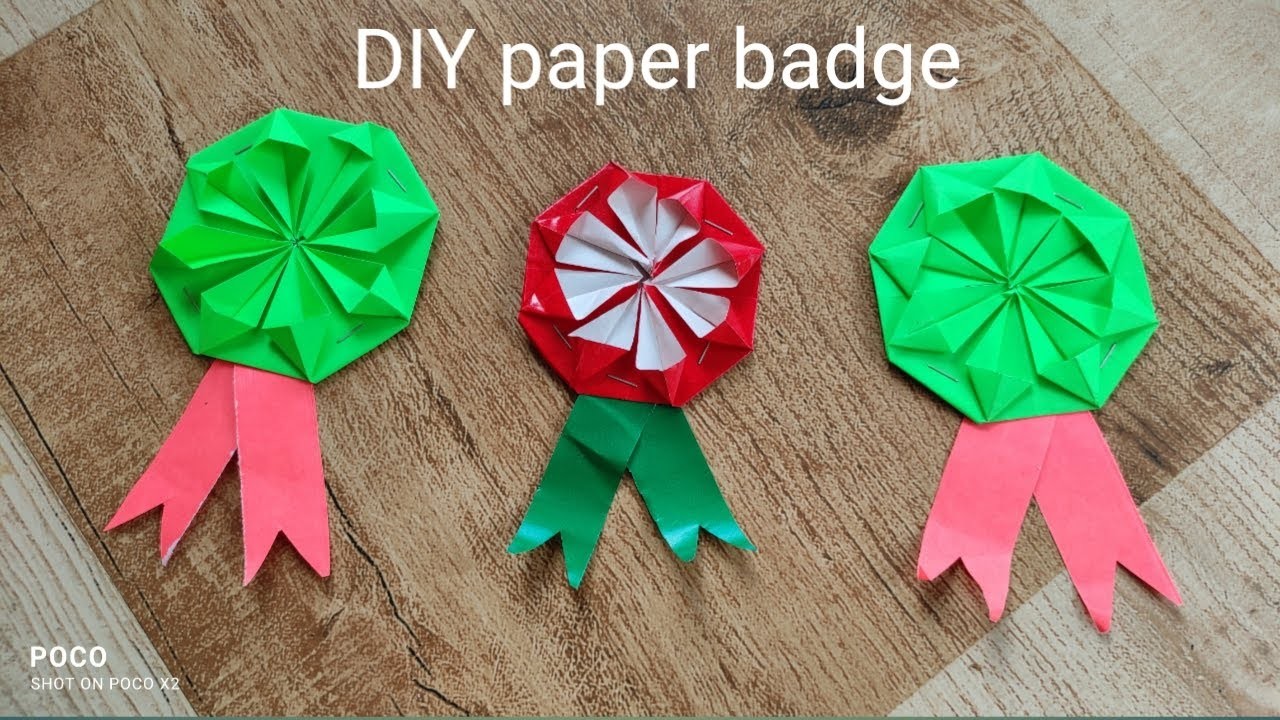 How to make paper badge | DIY ( neha  gawade.राणे )