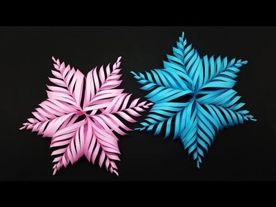 3D paper snowflake.easy paper snowflake.paper snowflake 5mint craft