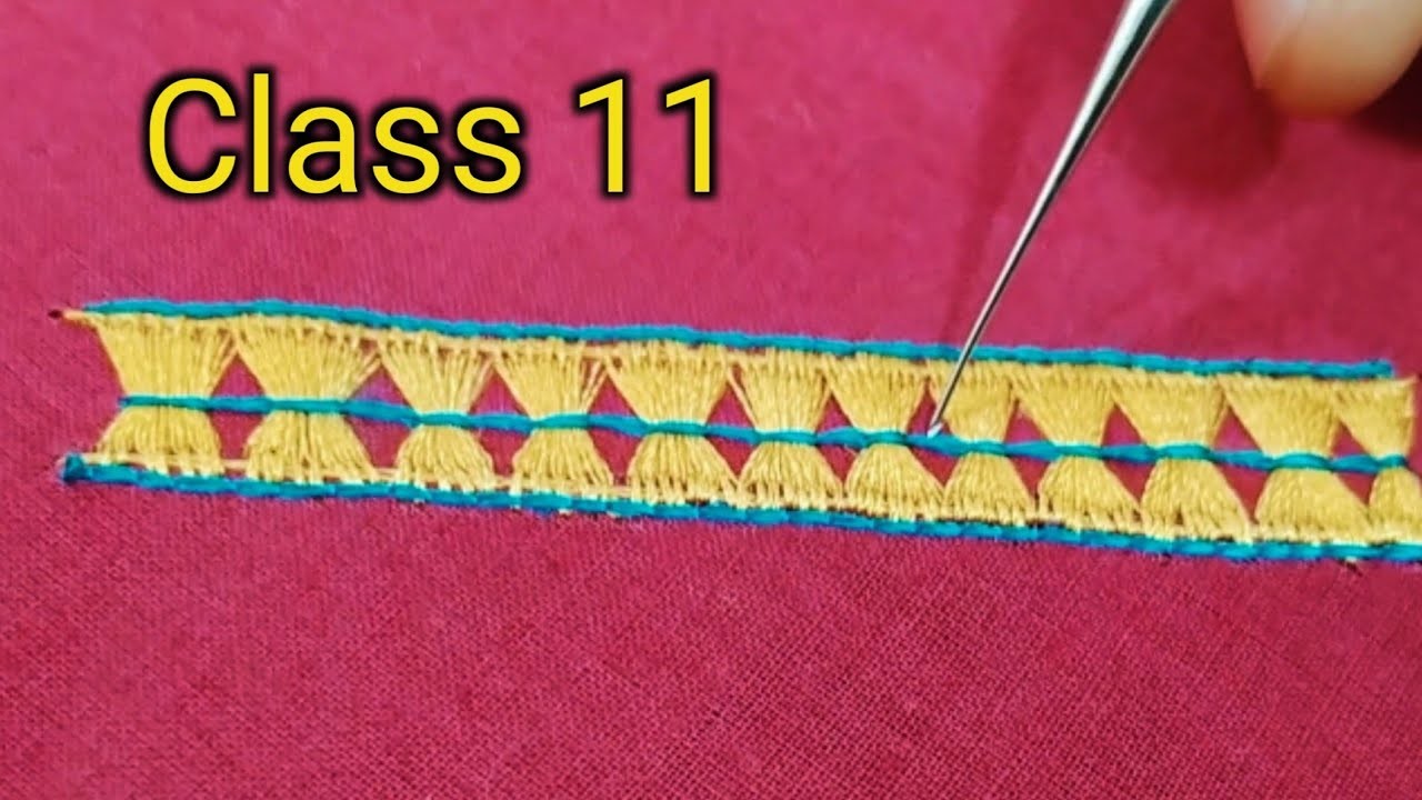 Aari work class 11 | తెలుగు | butterfly stitch | aari work tutorial | maggam work for beginners