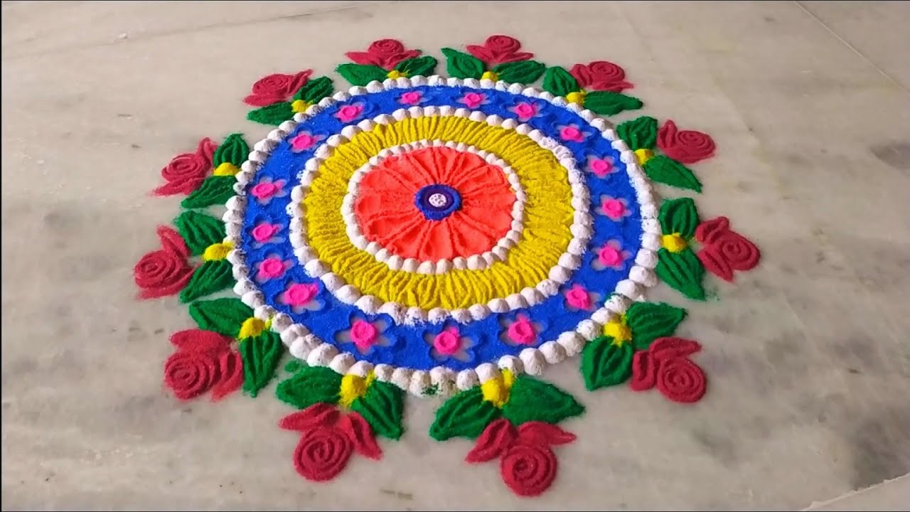 Rangoli Design | Easy Rangoli | Rangoli Kolam | Sankranti Muggulu | Festival Rangoli Designs Channel