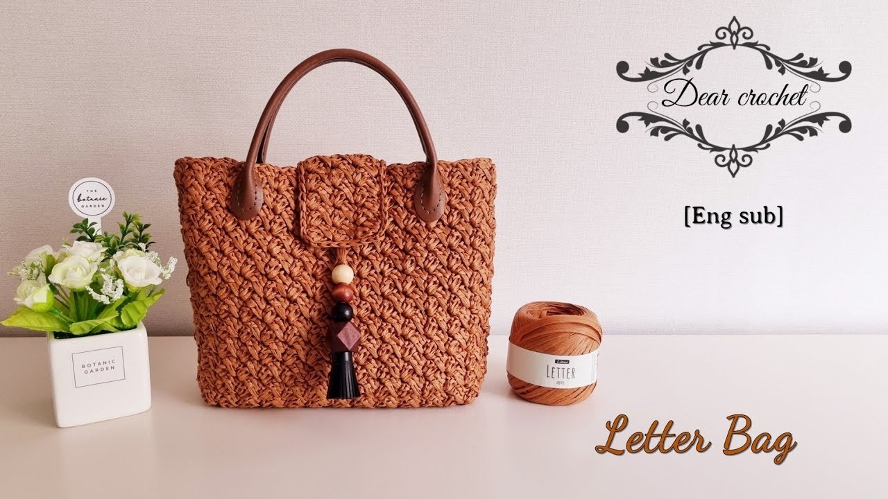 [ENG sub] Letter bag 레터 백 (crochet raffia bag)