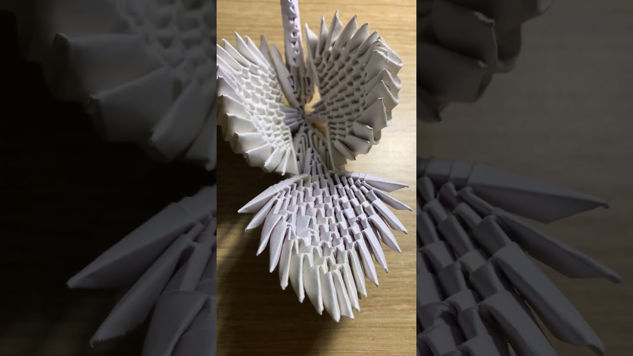 3D origami swan ???? #short