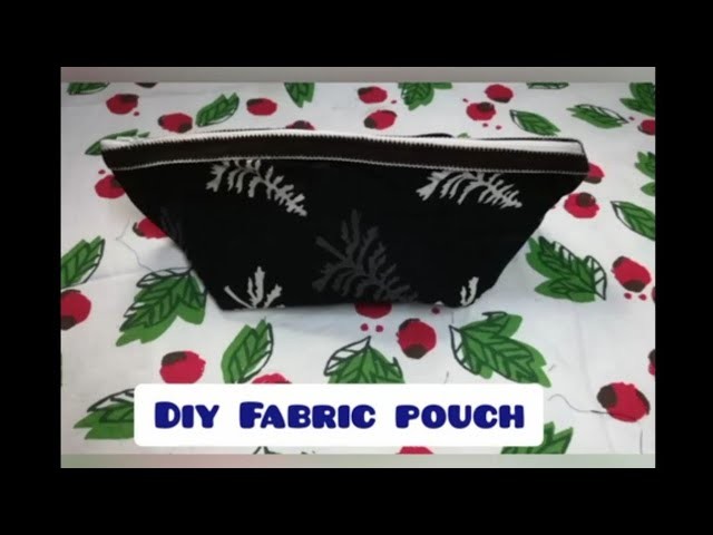 DIY Fabric pouch. fabric  organizer.