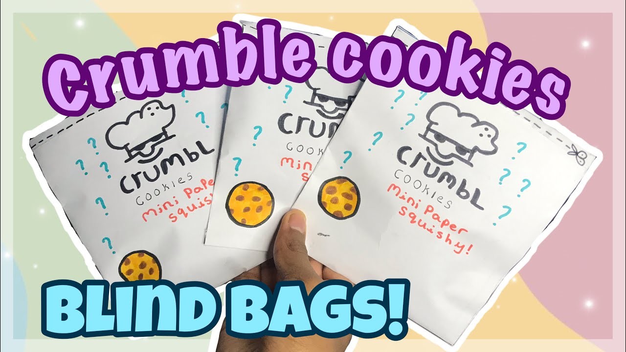 OPENING DIY CRUMBL COOKIES PAPER SQUISHY BLIND BAGS!