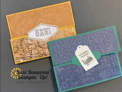 Stampin' Up! NL - Stempelfeestje . mannen kaarten . world of good dessinpapier. Funfold