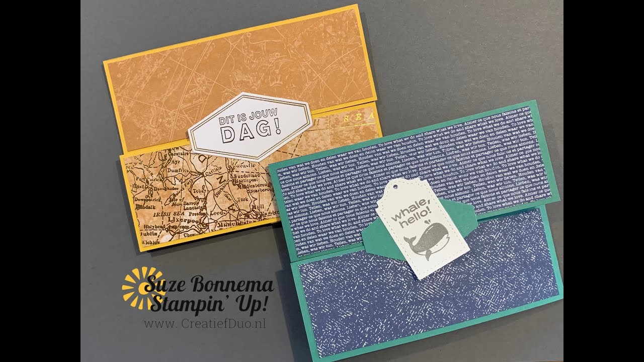 Stampin' Up! NL - Stempelfeestje . mannen kaarten . world of good dessinpapier. Funfold