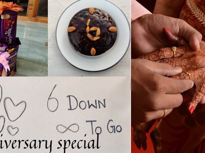 ANNIVERSARY SPECIAL PART2|Anniversary Cake|Biscuit Cake|DIY Iron Anniversary Gifts|Chocolate Bouquet