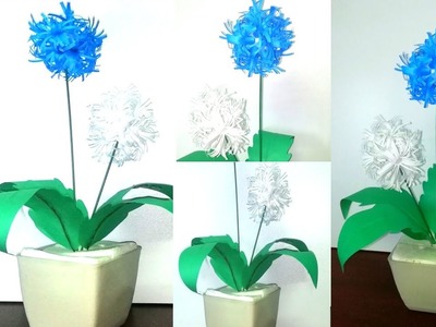 Colour paper flower making| কাগজ দিয়ে ফুল তৈরি| How to make flower with paper|Anjuman's Creation|diy