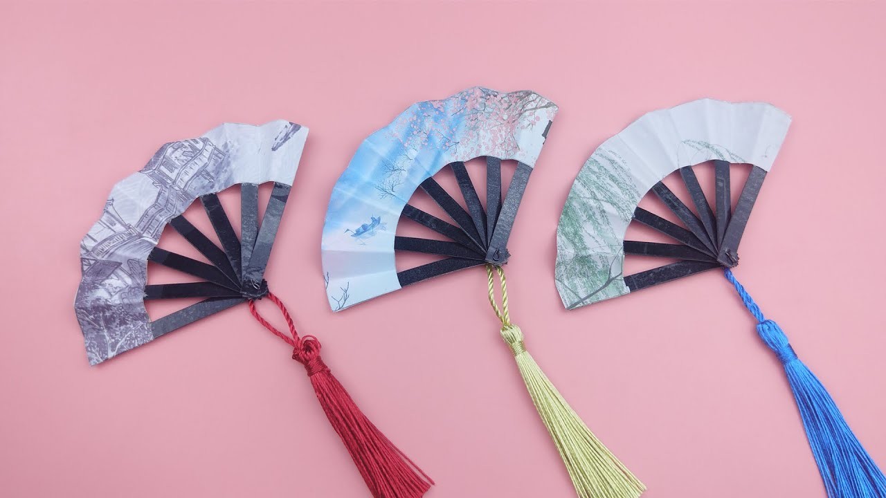 How to make a Paper Fan. Origami FAN. DIY Paper FAN. 摺紙 - 扇子