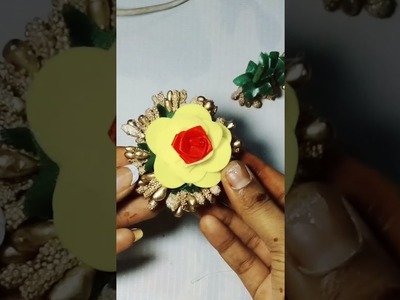 #shortvideo #maangtikka #flowermaangtikka #flowerjewellery #rosetikka || Tanuja's craft || ????????