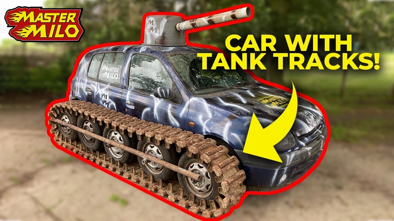 Real tank tracks on car!