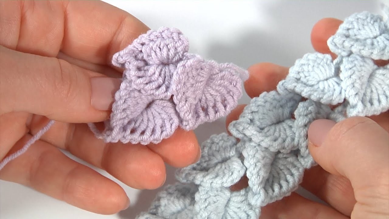 You Should Want To Try Immediately.CROCHET LEAF-HEART.3D Crochet Patterns #3dcrochet
