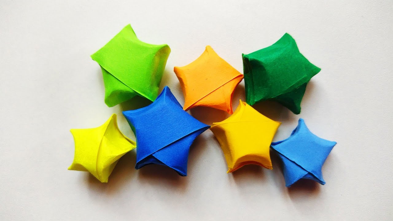 Cute Mini 3D paper Lucky Stars ⭐| Kirathi Crafts