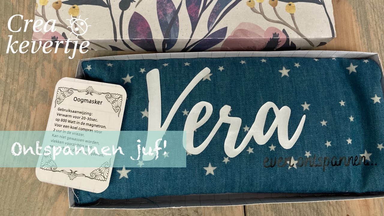 Warmte oogmasker zelf maken | cadeau voor de juf