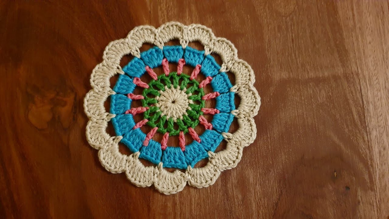 Crochet coaster easy #coaster#untersetzer #زیرفنجانی_خاص