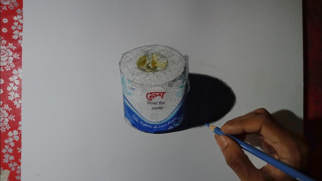 Drawing Hyper Realistic Tessue paper